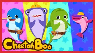 🦈🚧 Sea Animal Building Team 🚧🦈 amp Shark architect Song  Sea Animals  Nursery rhymes Cheetahboo [upl. by Refeinnej]