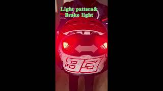 MTSEEEN motorcycle helmet light helmet brake light helmet safety light [upl. by Aracot]