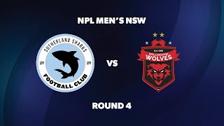 NPL Men’s NSW Round 4 Sutherland Sharks FC v Wollongong Wolves FC [upl. by Oiliruam]