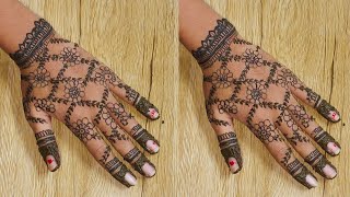 Flower wali mehandi design  new mehandi design  henna design for hand [upl. by Ane]