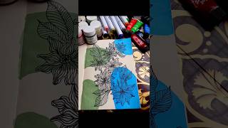 Doodle Tutorial artwork ✨️  Easy pattern💙 art subscribe easy painting shorts fyp [upl. by Aikemahs]