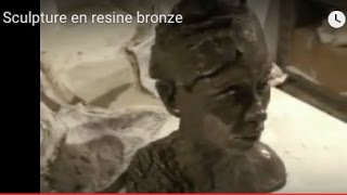 Moulage dun buste en résine bronze [upl. by Atnahsa]