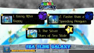 Super Luigi Galaxy  Sea Slide Galaxy Menu [upl. by Edric]