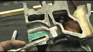 Ford 23 Four Cylinder Head Welded Floors and Raised Exhaust ports Part 2 [upl. by Maggee643]