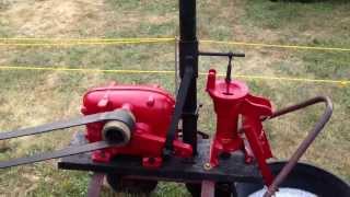 Pumping water with an antique stationary engine hit miss engine [upl. by Spears929]