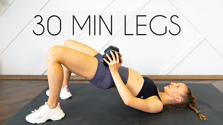 30 MIN BOOTY LEG WORKOUT dumbbell at home [upl. by Cicero812]