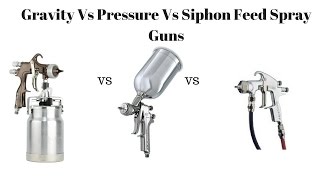 Spray Guns  Gravity vs Siphon vs Pressure Spray Guns [upl. by Moria]