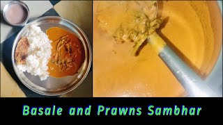 Basale and Prawns Sambhar [upl. by Hewett]