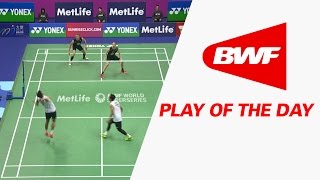 Play Of The Day  Badminton SF  Yonex Sunrise Hong Kong Open 2016 [upl. by Eeneg905]