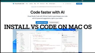 Install latest VSVisual Studio Code on mac OS 2024 [upl. by Lilian]