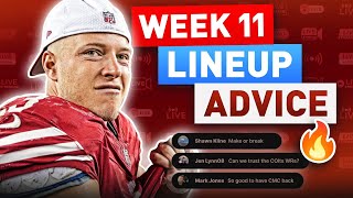 Fantasy Football Week 11 Lineup Advice  NFL Inactives Injuries amp StartSit Decisions 2024 [upl. by Eillit]