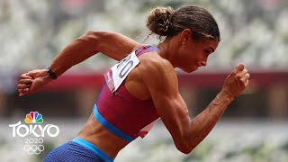 Sydney McLaughlin smashes WR edges Muhammad for 400m hurdles gold  Tokyo Olympics  NBC Sports [upl. by Augy]