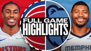 PISTONS at GRIZZLIES  FULL GAME HIGHLIGHTS  November 27 2024 [upl. by Ellenuahs]