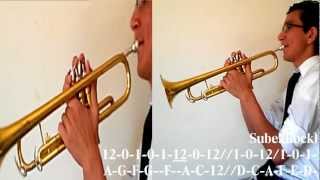 TROMPETA TUTORIAL 🎺 New Wine Sube Sube  NOTAS [upl. by Ettennyl]