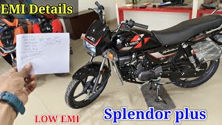 2024 New Hero Splendor Plus Bs6 Bike Price Detail  Down Payment 💰 Loan Details🔥 EMI or Finance [upl. by Berget]