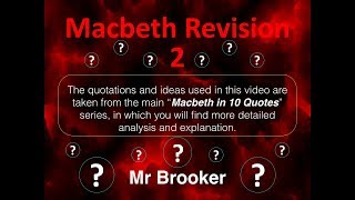 Macbeth Revision 2 [upl. by Claman]