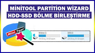 minitool partition wizard ile Disk Silme Genişletme Bölme Nasıl Yapılır  Windows 781011 [upl. by Nisay825]