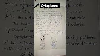 cytoplasm class 9 notes cell cellbiology biology shortvideo shortsfeed shorts viralshorts [upl. by Eenor]