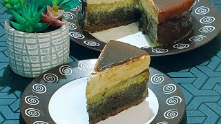 Двойной чизкейк с зеленым чаемYaşıl çayla CHEESECAKE resepti Double cheesecake recipe with Matcha [upl. by Lrad999]