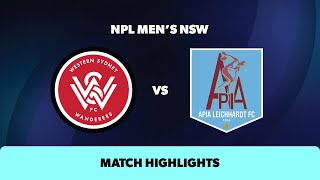 NPL Mens NSW Round 12 Highlights – WSW v APIA [upl. by Leuqim544]