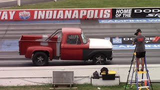 65 Twin Turbo Ford F100  Yates C3 amp Lenco Transmission at HOT ROD Drag Week 2021 [upl. by Akeihsal174]