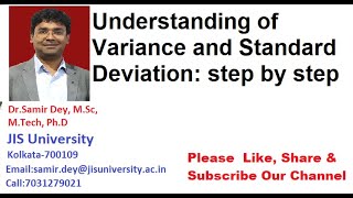 Understanding of Variance and Standard Deviation step by step  Variance  Standard Deviation [upl. by Bust759]