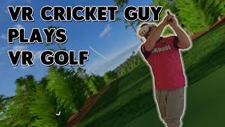 VR Cricket Guy Plays VR Golf on the Meta Quest 3 Using Yoges Golf Attachment [upl. by Zela110]