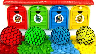 Oddly ASMR Garage  How I Made Rainbow Beads and Princesses in 4 Colors Soccer Balls Satisfying [upl. by Llerdnek704]