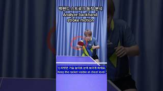 백핸드 스트로크 동작 분석 Analyze backhand stroke motion バックハンドのストローク動作分析 Analisis gerakan pukulan backhand [upl. by Tedmann]