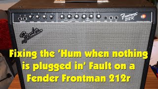 Fixing the Hum when Nothing is plugged in fault on a Fender Frontman 212r Guitar Combo [upl. by Ydisac]