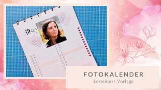 DIY Fotokalender 2022  Geschenkidee  Wandkalender kostenloser Download Freebie [upl. by Hanikahs]