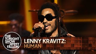 Lenny Kravitz Human  The Tonight Show Starring Jimmy Fallon [upl. by Nwahc385]