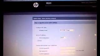 HP M220 access point webbased setup [upl. by Plerre]