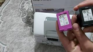 فتح وتشغيل طابعة HP Deskjet 2710 [upl. by Nesiaj]