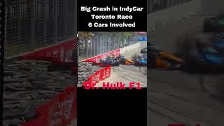 Six Cars Crash in IndyCar Toronto Race indycar [upl. by Elleirda855]