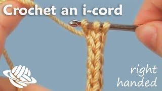 Crochet an icord righthanded version [upl. by Linette]