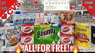 CVS Free amp Cheap Coupon Deals amp Haul  17  113  176 Savings  ALL FREE 🙌🏾🔥 Learn CVS Couponing [upl. by Ahsetel325]