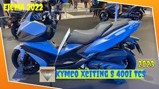 2023 Kymco Xciting S 400i TCS walkaround EICMA 2021 Milan [upl. by Kcirtapnhoj665]