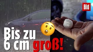 Schwere Unwetter Hagel Chaos in München [upl. by Laven967]