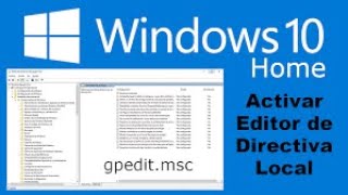 Como activar GPEDITMSC en windows 10 Home  2023 [upl. by Trinl112]