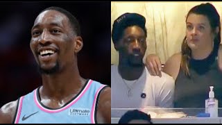 NBA Player Bam Adebayo Gets CL0WNED For Being W quotLARGEquot Caucasian Woman At Marlins Game [upl. by Figone]