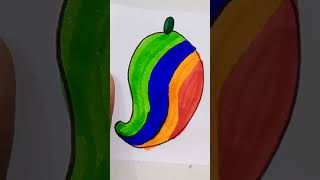 So satisfying mango shape artwork drawing 🍧💎🍕🍐🍓 art drawing trendingshorts youtubeshorts yt d [upl. by Akfir]