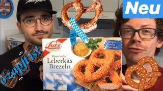 Bayerische Leberkäs Brezeln von Netto im Test Schmeckt der panierte Leberkäse in BrezelForm [upl. by Kittie]