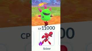 Larvesta vs 11000 Cp Sw SCIZOR Arlo’s Team in Pokemon GO [upl. by Oigufer]