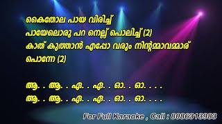 Kaithola Paya Virichu Karaoke With Lyrics  Nadanpattukal [upl. by Taimi]