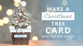 Crafting Made Easy Christmas Tree Card With PreCut Pieces 🎅✂️❌ [upl. by Llenrub]