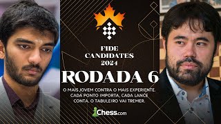 Torneio de Candidatos  Absoluto e Feminino  Rodada 6 [upl. by Delphine]