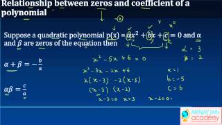 Relationship between zeros and coefficient of a polynomial  Class 10 Mathematics SSCICSECBSE [upl. by Germain]