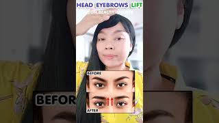 ONLY 1 EXERCISE  Head Eyebrows Lift Fix Angry Eyebrows Korean Eyebrows [upl. by Falkner150]