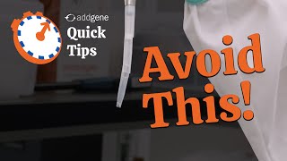 Properly Loading Pipette Tips  Addgene Quick Tips [upl. by Arakahs]